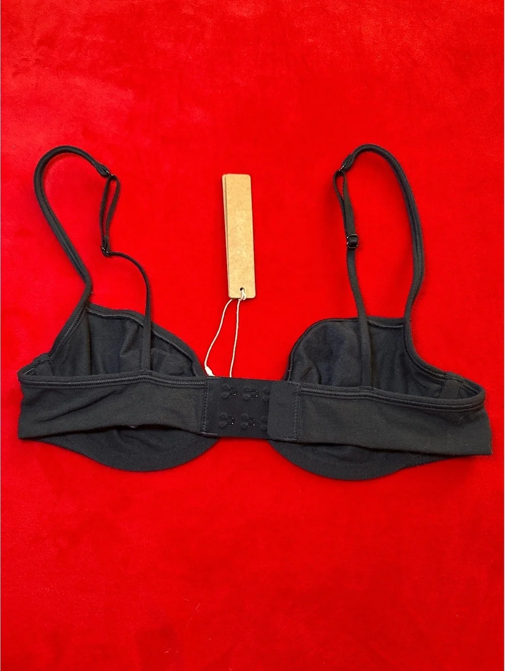 Skims Everyday Cotton Unlined Bra Color ONYX Size 32A